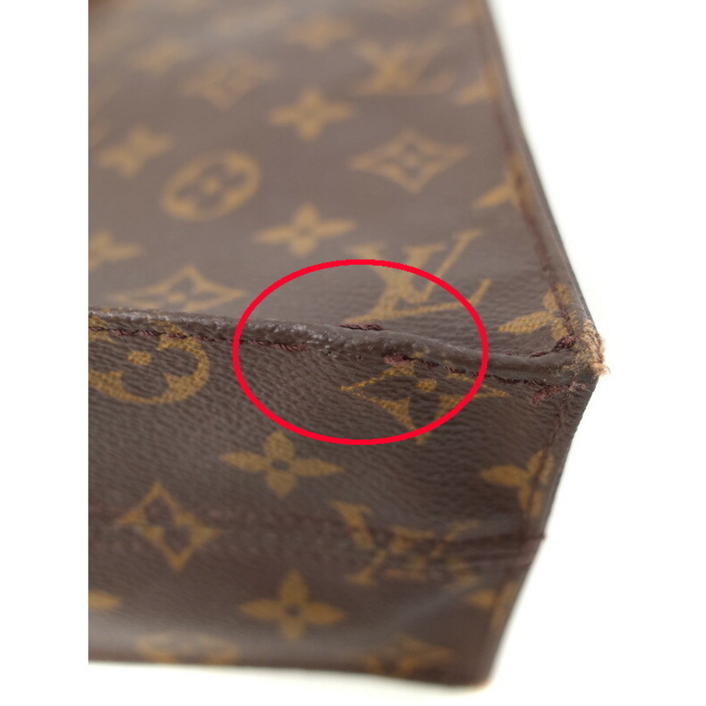 Louis Vuitton Monogram Bag Tote Sac Plat Leather Brown - Picture 6 of 8